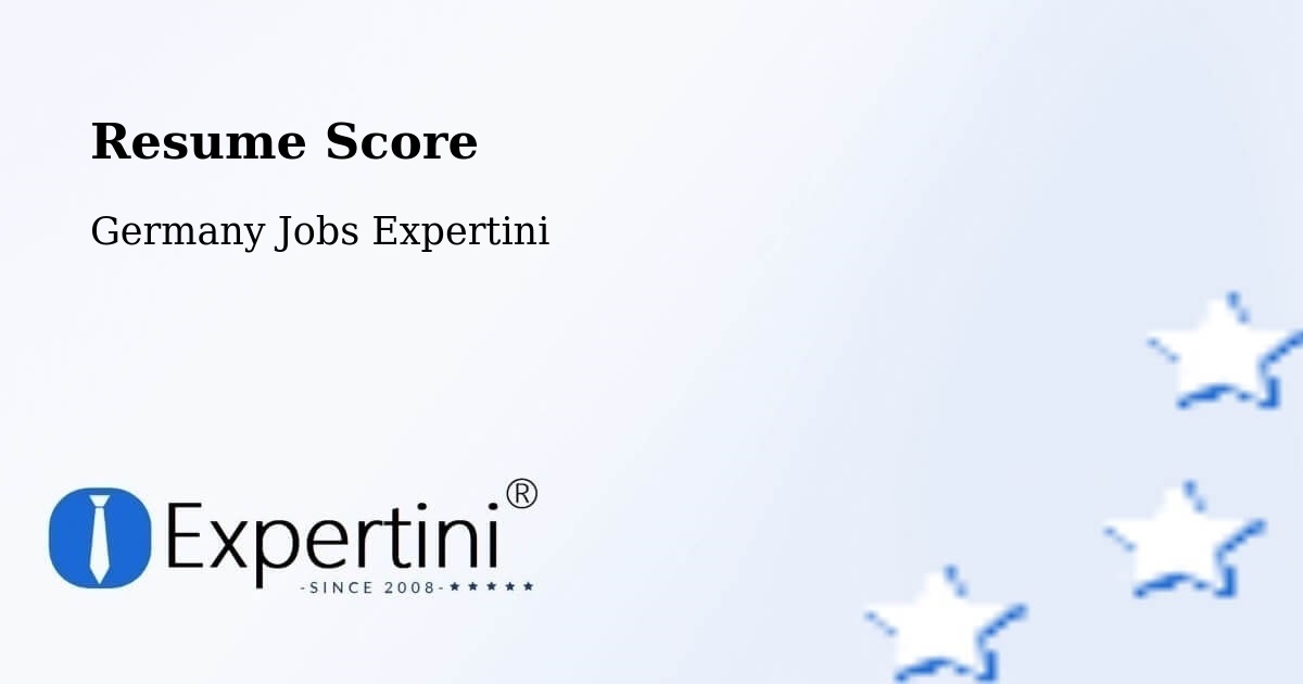 Resume Score & Job Description Match Tool – Bonefeld - Germany Jobs Expertini