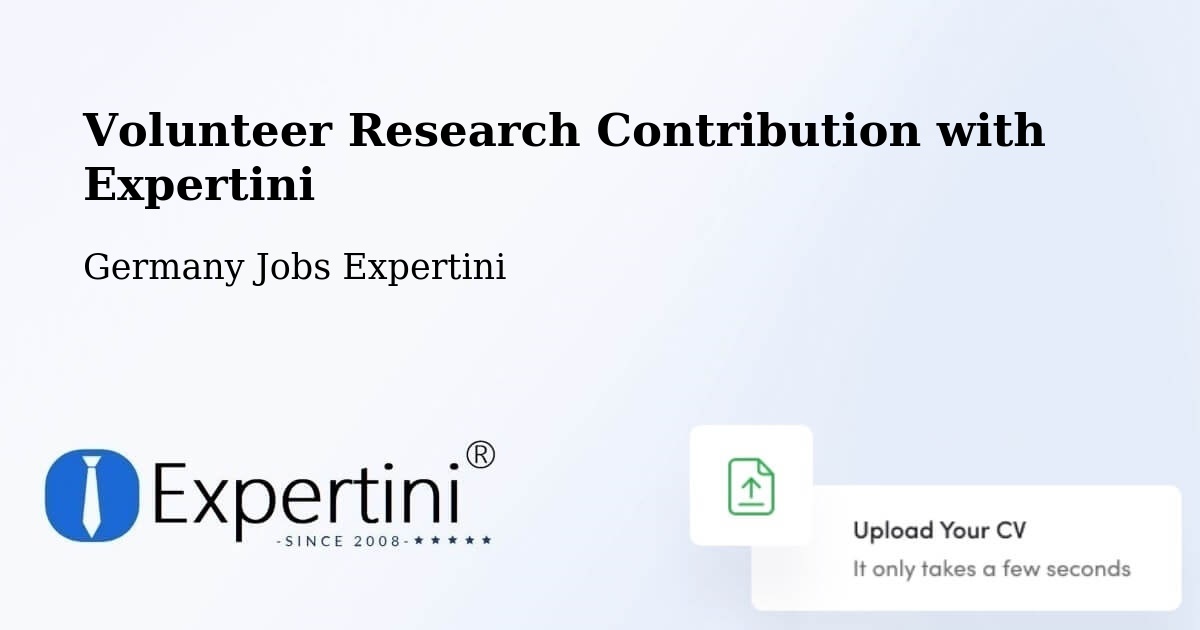 Volunteer Research Contribution Program – Bonefeld - Germany Jobs Expertini